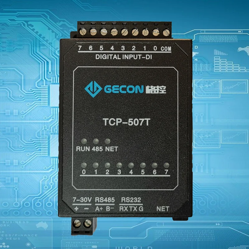 8-channel DI Ethernet Module Industrial Acquisition Control Module ModbusRTU TCP UDP Protocol IO Unit