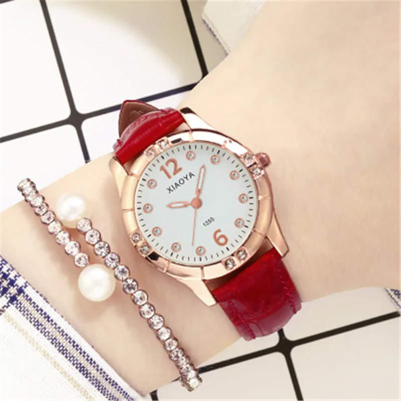

Luxury Quartz Watch Women Leather Band Wrist Watch Fashion Roman Numeral Rose Gold Ladies Watches reloj mujer Relogio Feminino