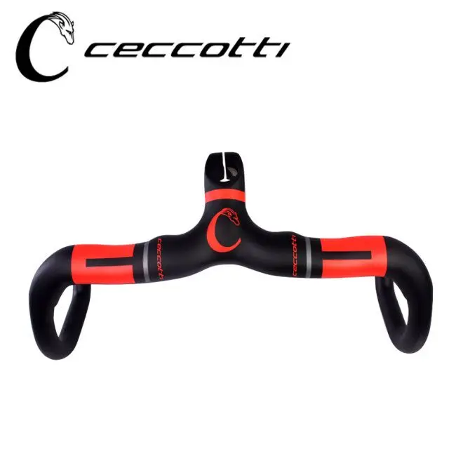 

Carbon raod bike parts carbon fiber carbon handlebar CECCOTTI red GPS holder available Road bike handlebar matte or glossy