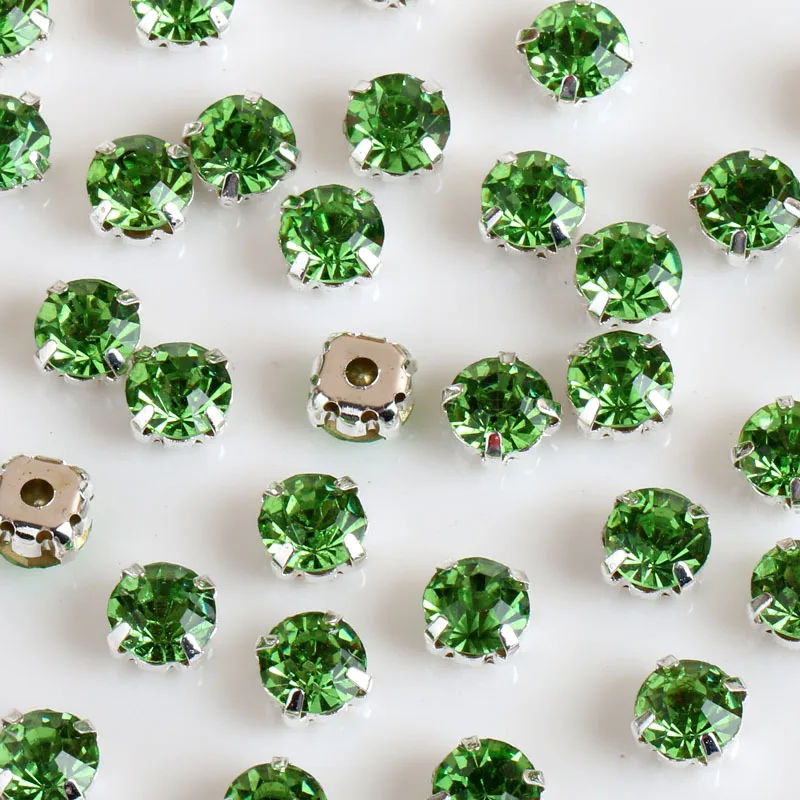 3 мм 200 шт./упак. круглой формы высокого качества с украшением в виде кристаллов стекло пришить стразы, DIY модных аксессуаров - Цвет: Light green