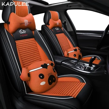 

KADULEE auto FLAX car seat cover for kia ceed 2017 cerato k3 sportage 3 4 spectra soul rio 3 4 picanto cerato car seats styling