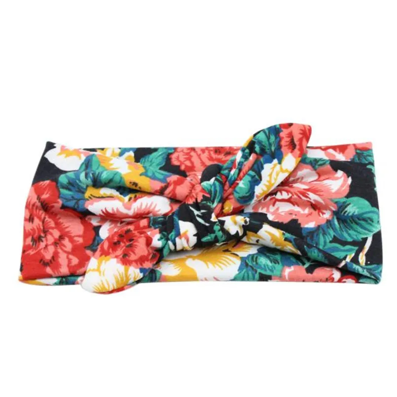 Headwear Baby girls hairbnand Baby Unisex Print Knot Cross Headband Baby Hair Accessories Bebes acessorios #4A30 (9)