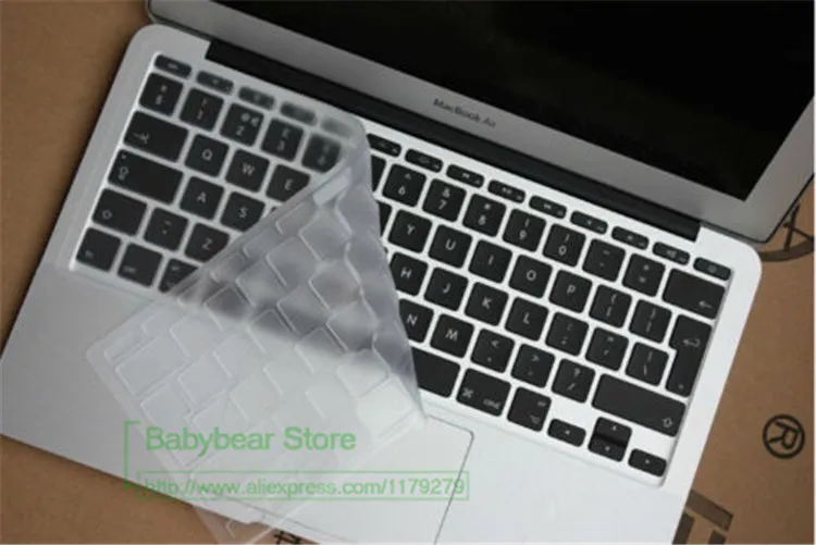 Film Pour Clavier UK EU Silicone Keyboard Cover Skin Protector Film for MacBook Air Pro Retina 13 15 17 for Mac Air 13.3 Inch-Blue