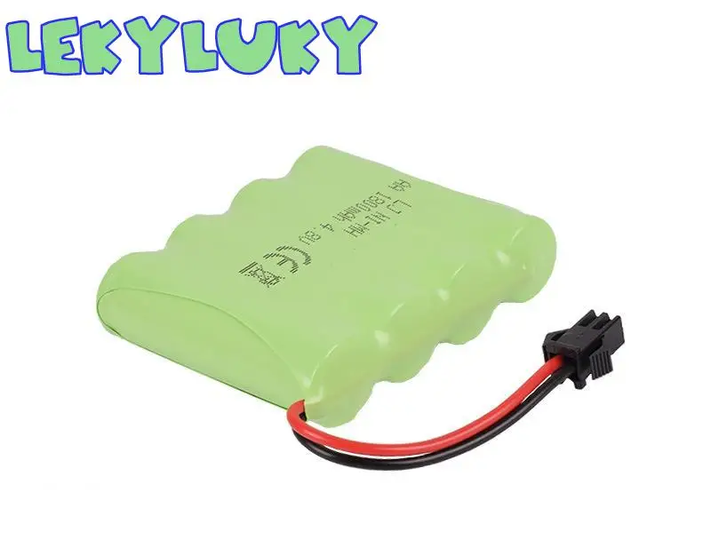 LEKYLUKY M style 4.8V 1800mah Ni-MH battery with SM 2p plug for RC car RC tank RC boat RC truck 56*50*14MM  2pcs/lot