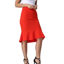 Новая модная однотонная супер яркая простая юбка-рыбий хвост сексуальная повседневная юбка высокого качества