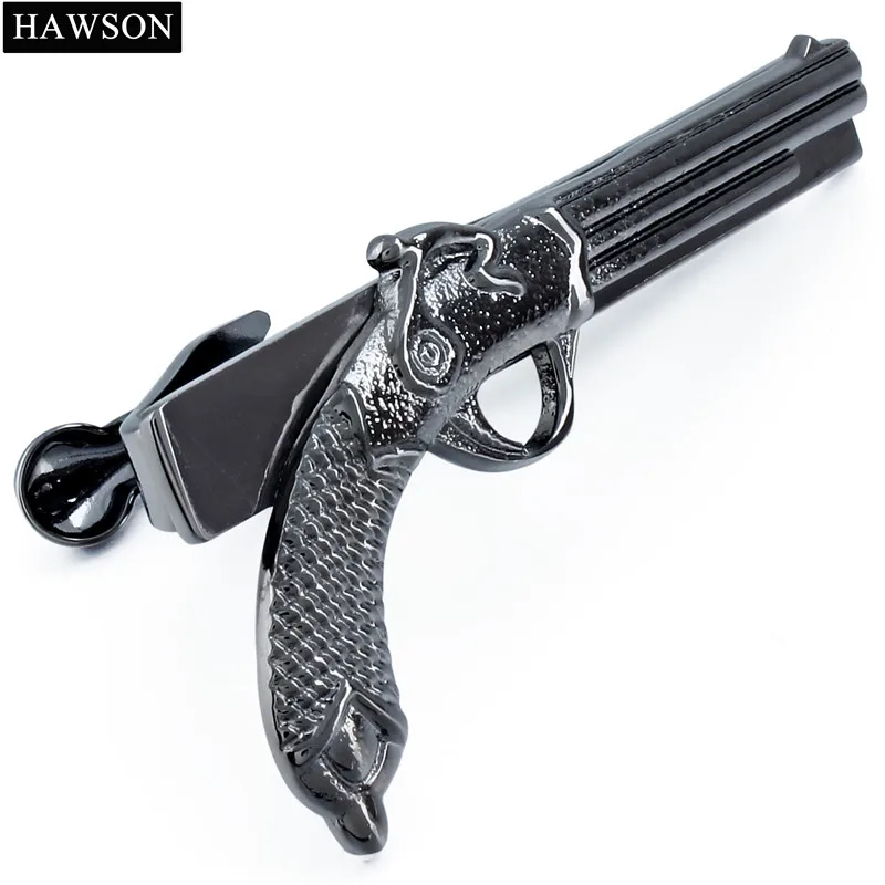 1.9 inch Rose Gold Gun / Pistol Casual Trendy Type Tie Tack Clip Bars