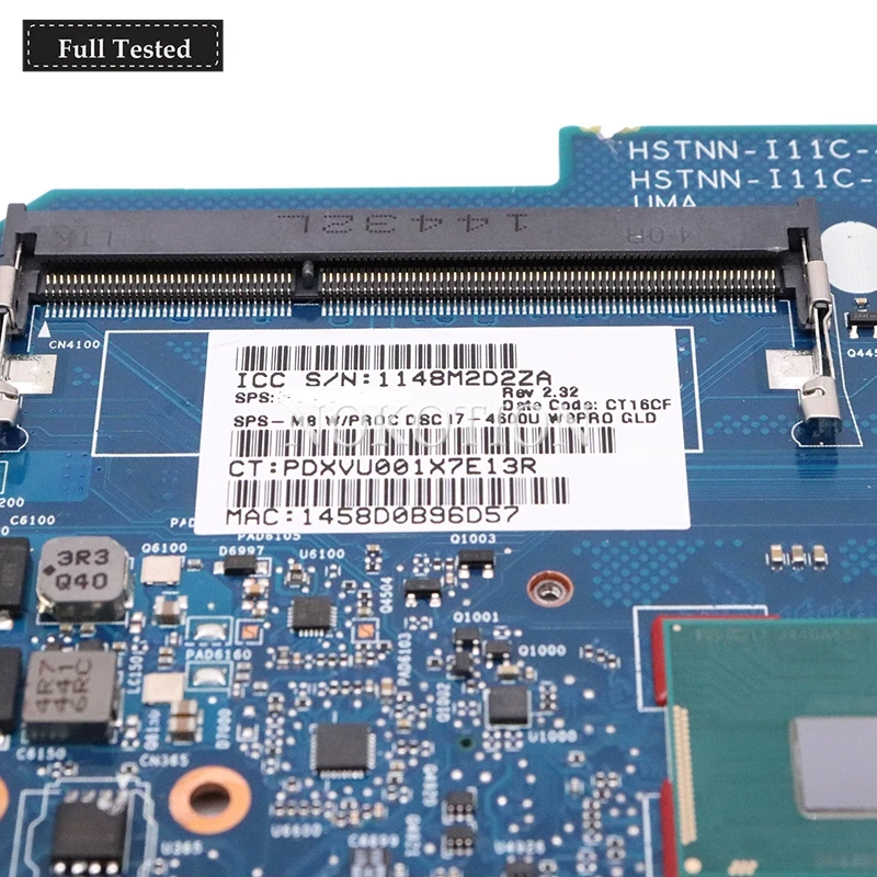 NOKOTION 6050A2560201 MB A03 для HP ELITEBOOK 840 G1 материнская плата ноутбука I7 4600U CPU GMA HD4400 графика