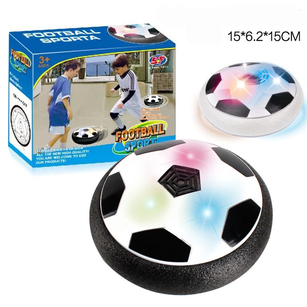 Indoor Outdoor Disc Hover Ball Game … Air Power Soccer Ball Kids Toy Hover Ball Football Foam Bumpers LED Lights Children Playing Training Exercise Classic 