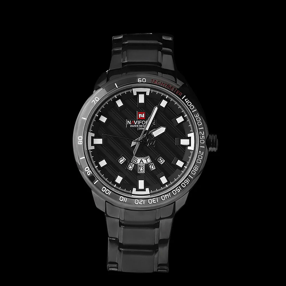 

1PC New Coming NF9090 Stainless Steel Men Quartz Analog Sports Wrist Watch Waterproof Luminous Hands Smart Watch High Quality