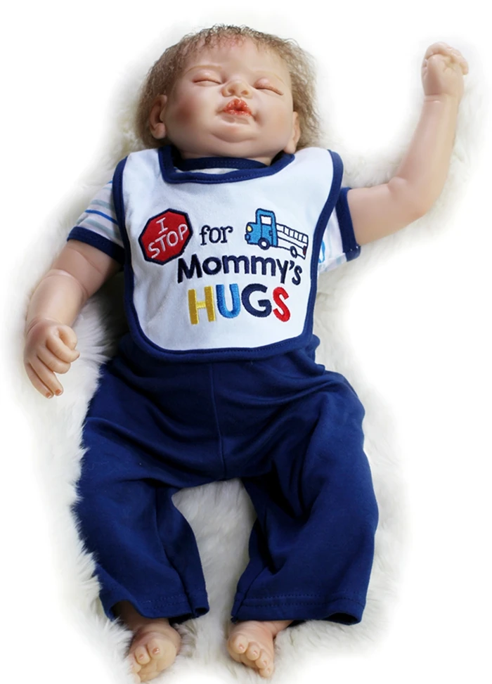 50 см мягкие Средства ухода за кожей силиконовые возрождается спальный для маленьких мальчиков Куклы игрушка новорожденных с магнитом рот