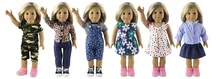 6 Set Doll Clothes for 18 Inch American Girl Doll Handmade Casual Wear Outfit