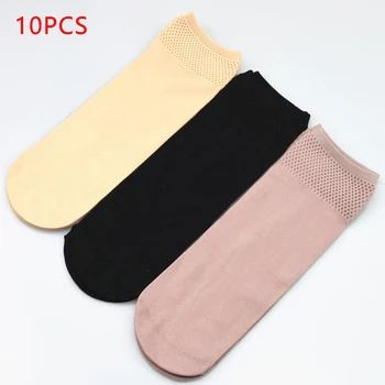 

10Pair/pack Women Soft Velvet Silk Socks High Elastic Spring Autumn Woman Skin Color Nylon Socks Ladies Black Socks Calcetines