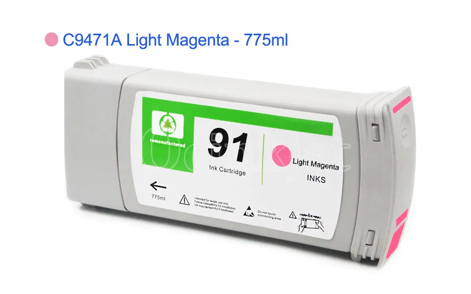 Третий вечерние 775 мл./шт. для hp 91 переработанный чернильный картридж с новой версией чип для hp Designjet Z6100 Z6100ps принтер