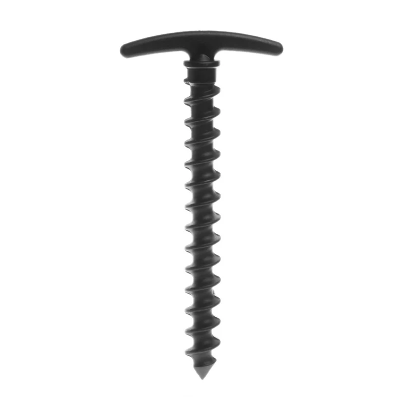 

Black Plastics Helix Endurable Camping Awning Tent Stakes Pegs Light Pins
