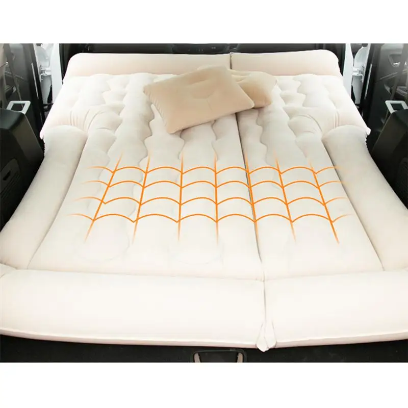 Inflatable Car Mattress For SUV Trunk Flocking Portable Padded Inflatable Cushion Mat Auto Car Travel Bed Child Lover Car Pad матрас авто авто коврики пвх в богажник авто надувной матрац в машину матрас для автомобиля