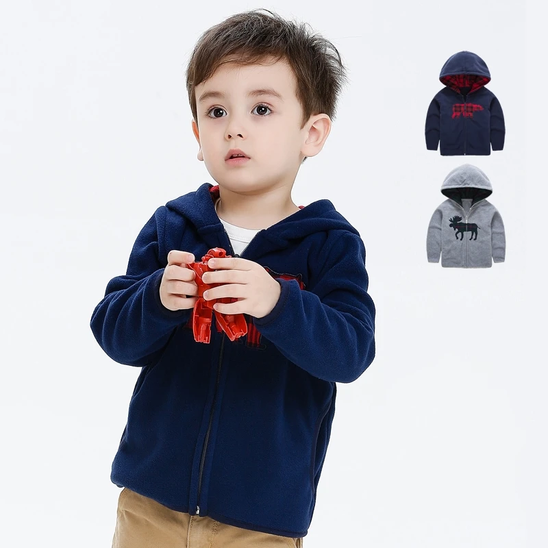 Good quality child spring &autumn outerwear boy outerwear polar fleece