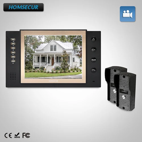 

HOMSECUR 8" Video Door Entry Security Intercom+Outdoor Monitoring for Apartment TC031 + TM801R-B