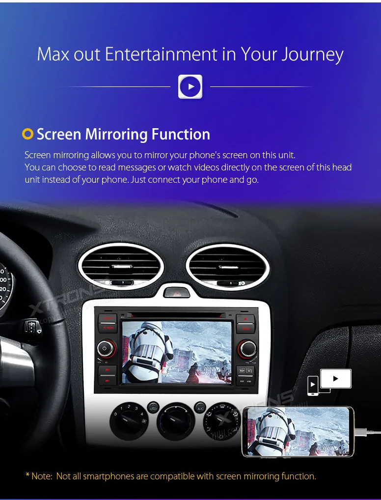 Sale XTRONS 7" Android 8.0 Octa Core Car Stereo DVD Player Radio GPS Navigation for FORD Focus II C-Max 2005 2006 2007 Fusion Transit 15
