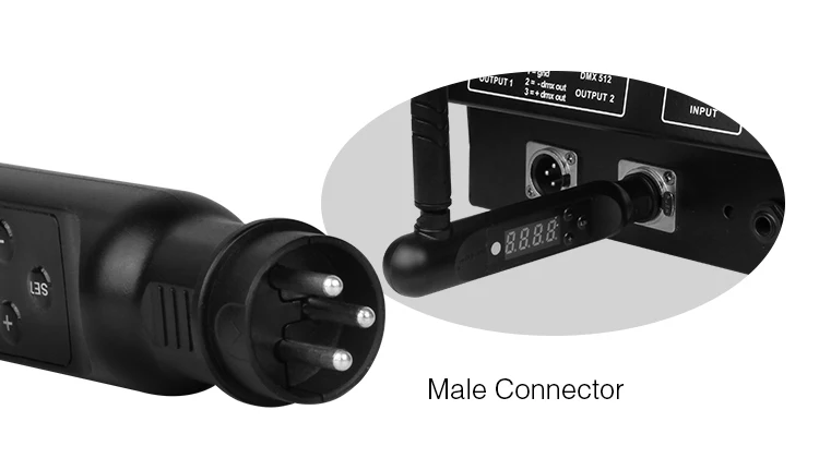 2.4G ISM wireless signal connect controller 3pin XLR transmitter DMX512 Receiver adapter for Disco LED Stage PAR Effect Lights