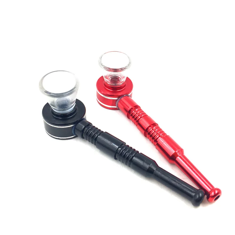 Round Aluminum Portable Removable Small Smoke Pipe Smoking Weed