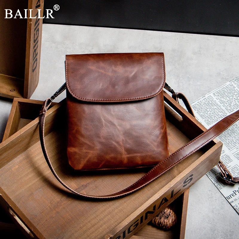 

2019 New Arrival Fashion Vintage Business PU Leather Men Messenger Bags Promotional Small Crossbody Shoulder Bag Casual Man Bag