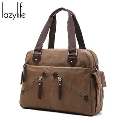 LAZYLIFE сумка Холст Для мужчин сумка Повседневное мужской портфели ноутбука Crossbody сумки для Для мужчин Сумки