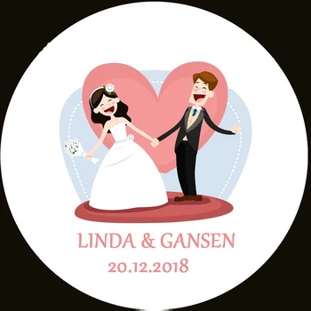 

100pcs Custom Wedding Stickers Paper Seals Bakery Stickers Wedding Decoration Christmas Gifts Baby Shower Favors