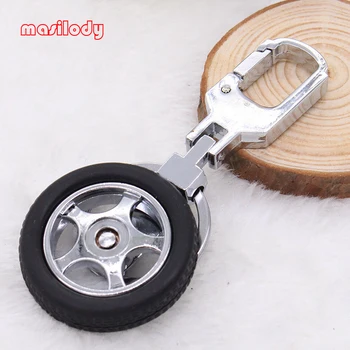 

20pcs/Lot Key Ring Car Wheel Keychain Wheel Hub Car-styling Metal Key Chain Holder Keyring Auto Accessories DIY Car LOGO