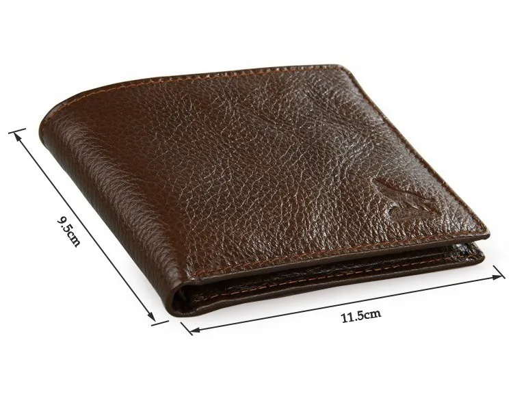 Geunine кожаный Классический B-fold Короткий Мужской кошелек Pocketbook 8015-3B