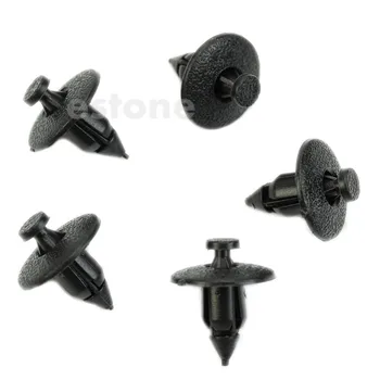 

New 50pc 8mm Plastic Rivet Fastener Mud Flaps Bumper Fender Push Clip for Nissan