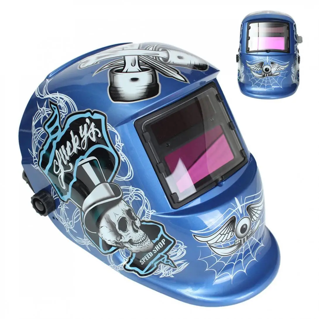 

Comfortable Solar Weld Mask Auto-Darkening Welding Helmet Arc Tig Mig Grinding with Spider Web Pattern