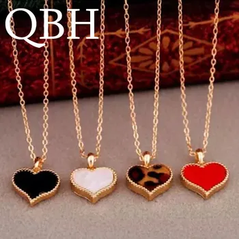 NK147 Fashion Hot vintage New Gossip Girl Serena red heart with love pendant necklace clavicle chain models Wholesales