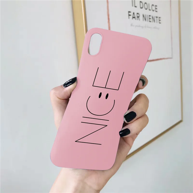 Матовый чехол из ТПУ для телефона iPhone 11 Pro XS Max XR X 5 5S SE 6 6S 7 8 Plus OPPO F5 Oneplus 5T 6T с розовым