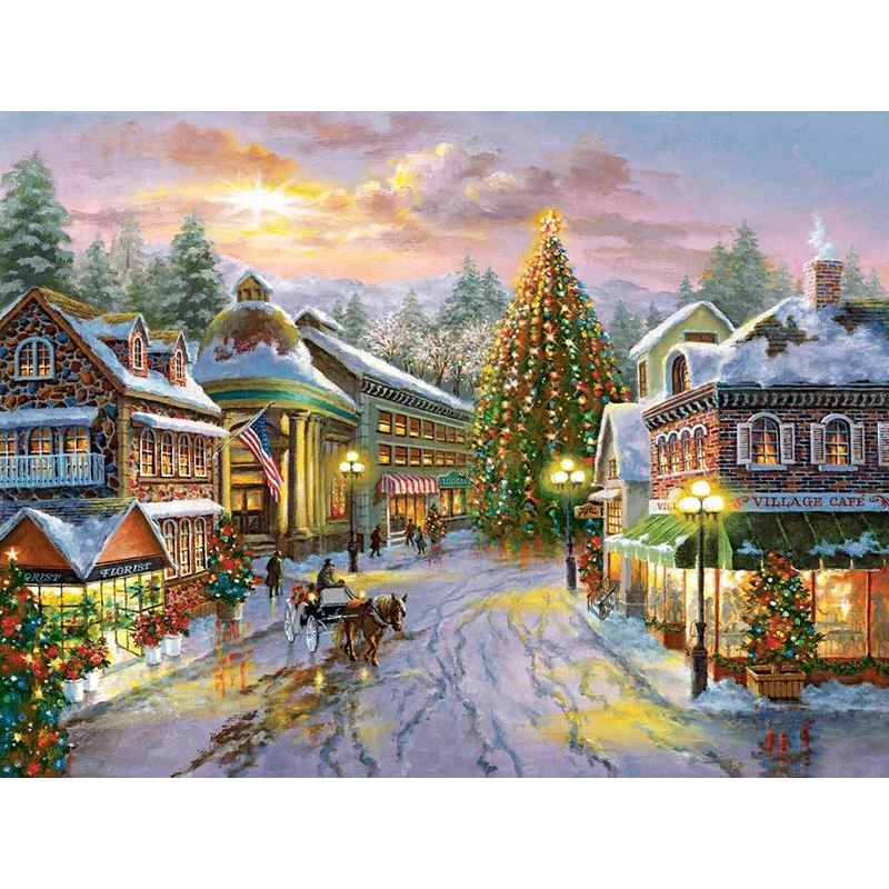 

5D DIY Diamond mosaic diamond embroidery christmas tree & snow embroidered Cross Stitch Home decoration Gift KBL