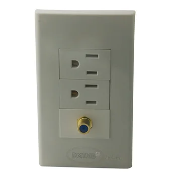 

120 X 70 wall plate with 2 X US power socket, F Head Support Customization