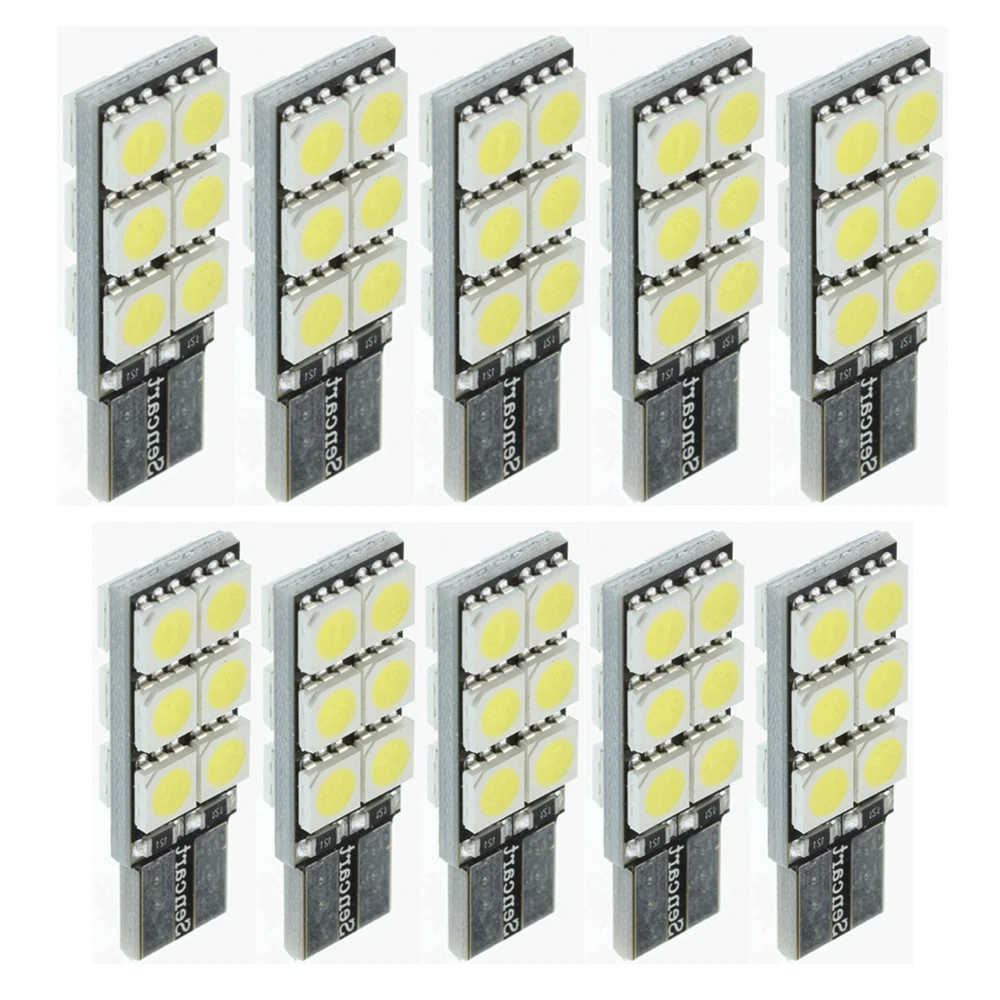 2 шт. T10 W5W 194 12SMD 5050LED индикатор боковой знак светильник парковочные лампы багажник
