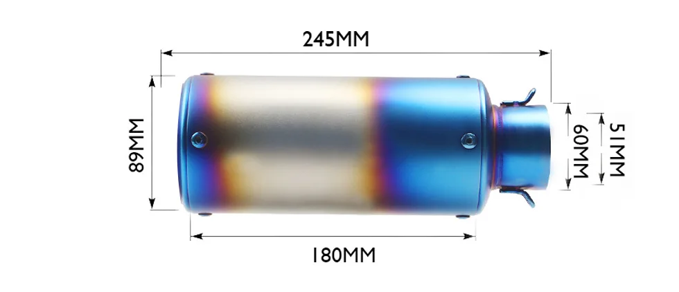 60-51 мм глушитель выхлопной трубы мотоцикла SC Escape мотокросса скутер с DB Killer для R6 Z400 Z650 S1000RR GSXR750 Z900 CBR500
