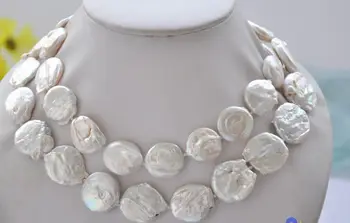 

beautiful 15-16mm natural Australian south seas white pearl necklace 36inch earring set