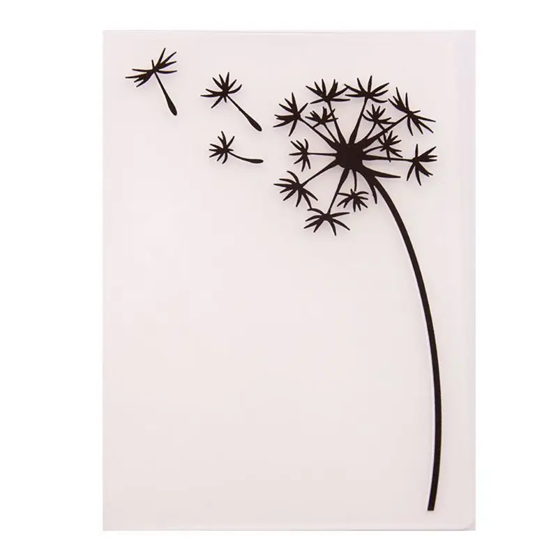 

Plastic Embossing Folder Template DIY Scrapbook Photo Album Card Making Decoration Craft Dandelion