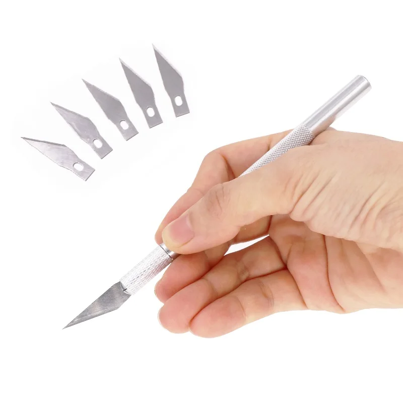

6 Blade Carve Knife Extra Backup Tool woodcarve Hobby Sculpture Engrave Graver Cutter Craft Wood Cut Scorper Sculpte Razor Sharp