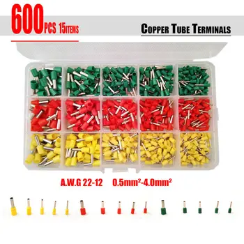 

Free Shipping 600pcs/set 3 colors tube terminals Connector Cord Pin End Cable wire Bootlace Ferrules kit for 22~12AWG