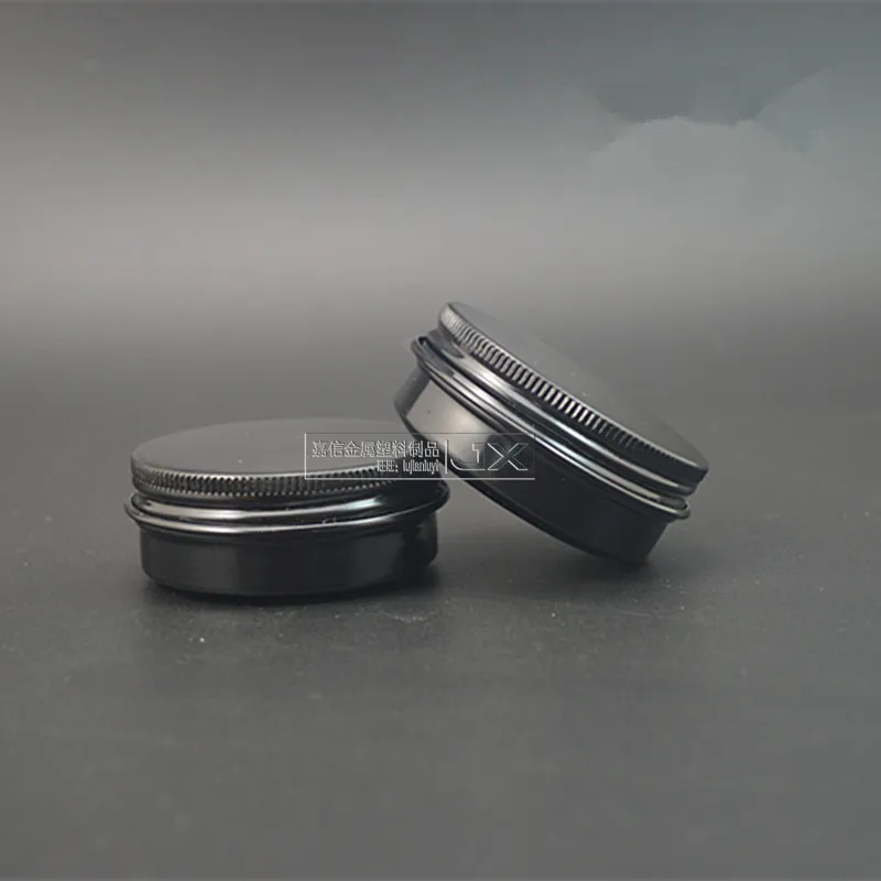 

Free shipping 30ML black color aluminum tins, 30g aluminum jars for cosmetics, candle, cream, mask, bath salt