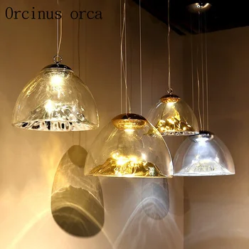 

The Nordic modern minimalist iceberg chandelier bar dining room bedroom bedside lamp creative personality glass chandelier