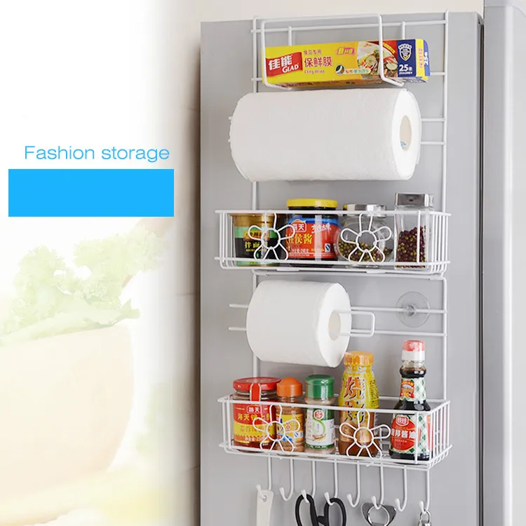 Kitchen Shelf Refrigerator Broadside Shelf Rack Sidewall Multipurpose Shelf Crack Storage Rack Multi-layer Kitchen Organizer
