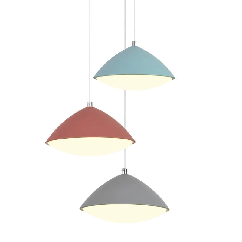

New arrival modern simple LED pendant lights macaron colorful creative foyer droplight restaurant kids room lighting fixture