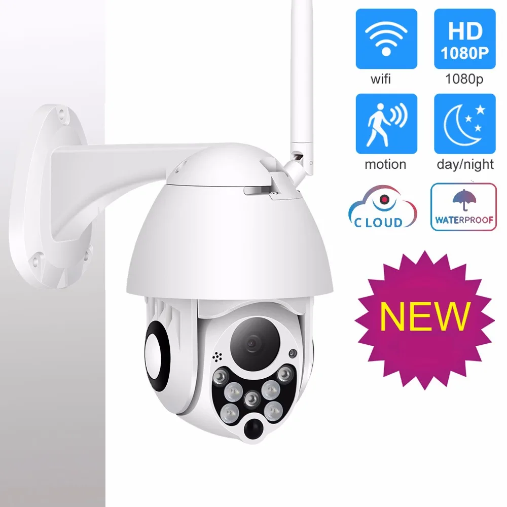 Беспроводная ip камера TOMLOV Wi Fi 1080 P 2MP домашняя геодезическая hd наружная 360 CCTV PTZ Onvif