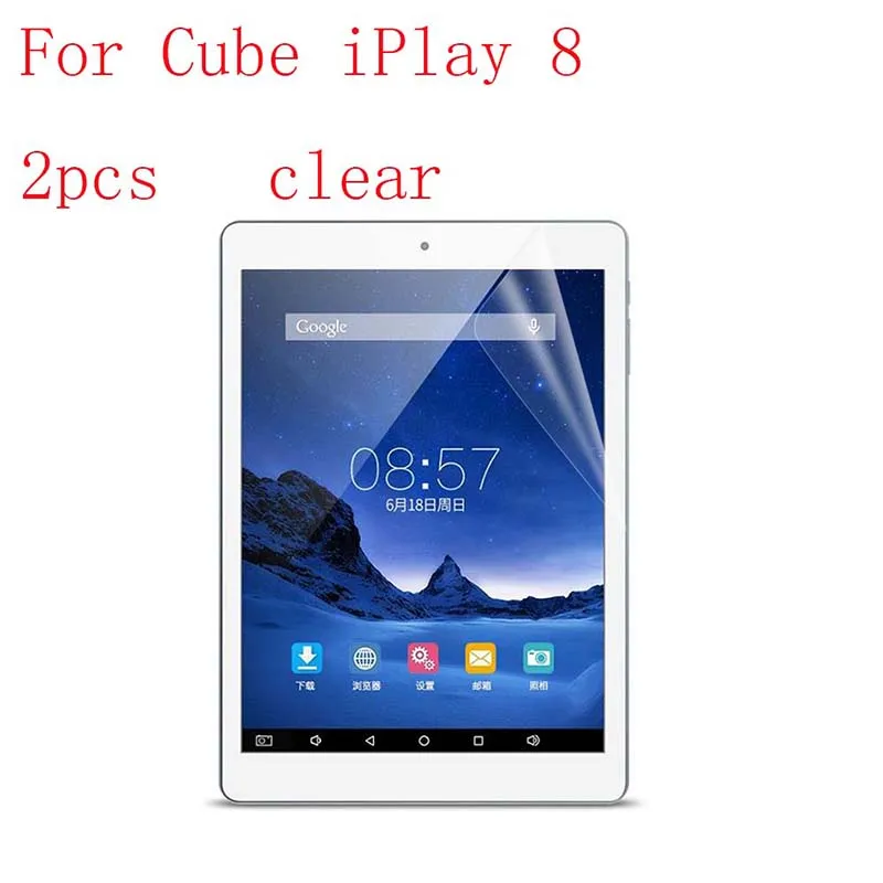 Clear Tablet LCD film Screen Protector For Cube iPlay 8 Reinforced