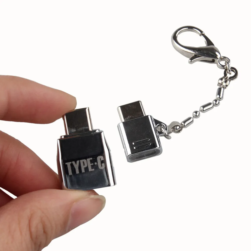 USB-C OTG адаптер 2x Металлический Micro type C конвертер USB 2,0 Женский к USB 3,1 Мужской высокоскоростной Сертифицированный Аксессуары для мобильных телефонов