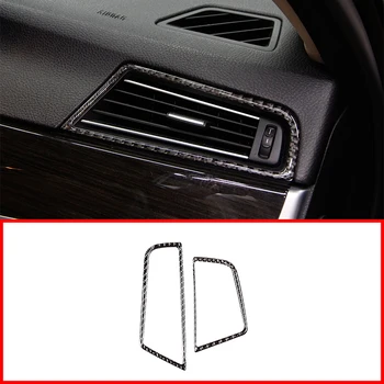 

2pcs Real Carbon Fiber Side Air Conditioning Vent Frame Trim Stickers For BMW 5 Series F10 F18 520 2011-2017 Car Parts For LHD