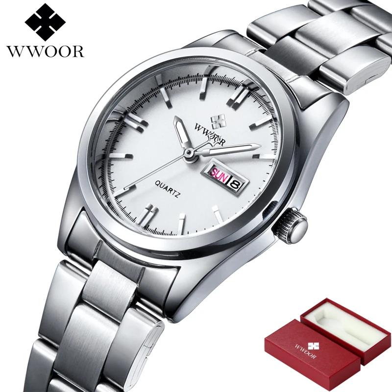 Brand Luxury Relogio Feminino Date Day Clock Female Stainless Steel Watch Ladies Fashion Casual Watch Quartz Wrist Women Watches